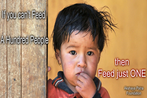 If you can’t feed a Hundred People, then Feed Just One