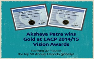 Akshaya Patra wins Gold at LACP 2014/15 Vision Awards 