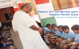 Padma Shri conferred upon Madhu Pandit Dasa, Chairman of Akshaya Patra